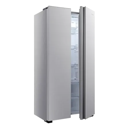 Fridgemaster MS83430ES 83.2cm 50/50 American Fridge Freezer - Silver