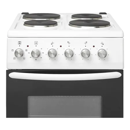 Haden HES050W 50cm Electric Cooker with Solid Plate Hob - White