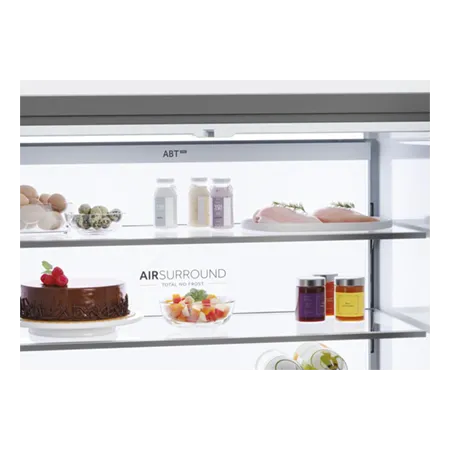 Haier HCR7918EIMP 90cm Freestanding American Fridge Freezer in Platinum Inox