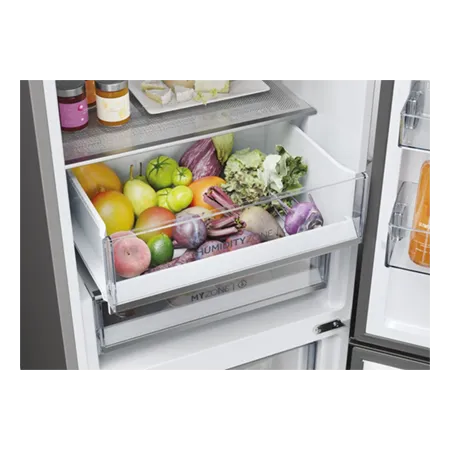 Haier HDPW5620DNPK NoFrost Freestanding  60cm 2D Combi Fridge Freezer in Silver