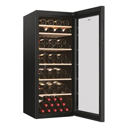 Haier HWS84GNF 84 Bottle Single Zone Wine Cooler  in Black