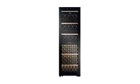 Haier HWS201GDFH1K 201 Bottle Dual Zone Wine Cooler - Black Glass