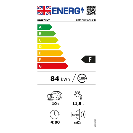 Hotpoint HSIC3M19CUKN Dishwasher