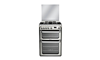 Hotpoint HUG61X 60cm Gas Cooker with Double Oven, LPG & and Programmer
