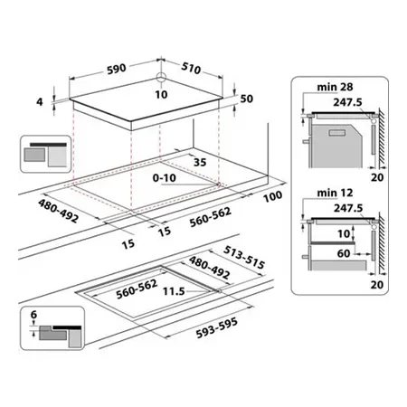 Indesit IS83Q60NE 60cm Induction Glass Ceramic Hob