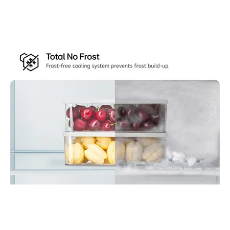 LG GBV22L0EPY NatureFRESH 70/30 Fridge Freezer - Prime Silver