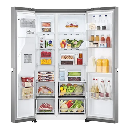 LG GSLV71PZTF US Style Side by Side Fridge Freezer in Silver Non Plumbed