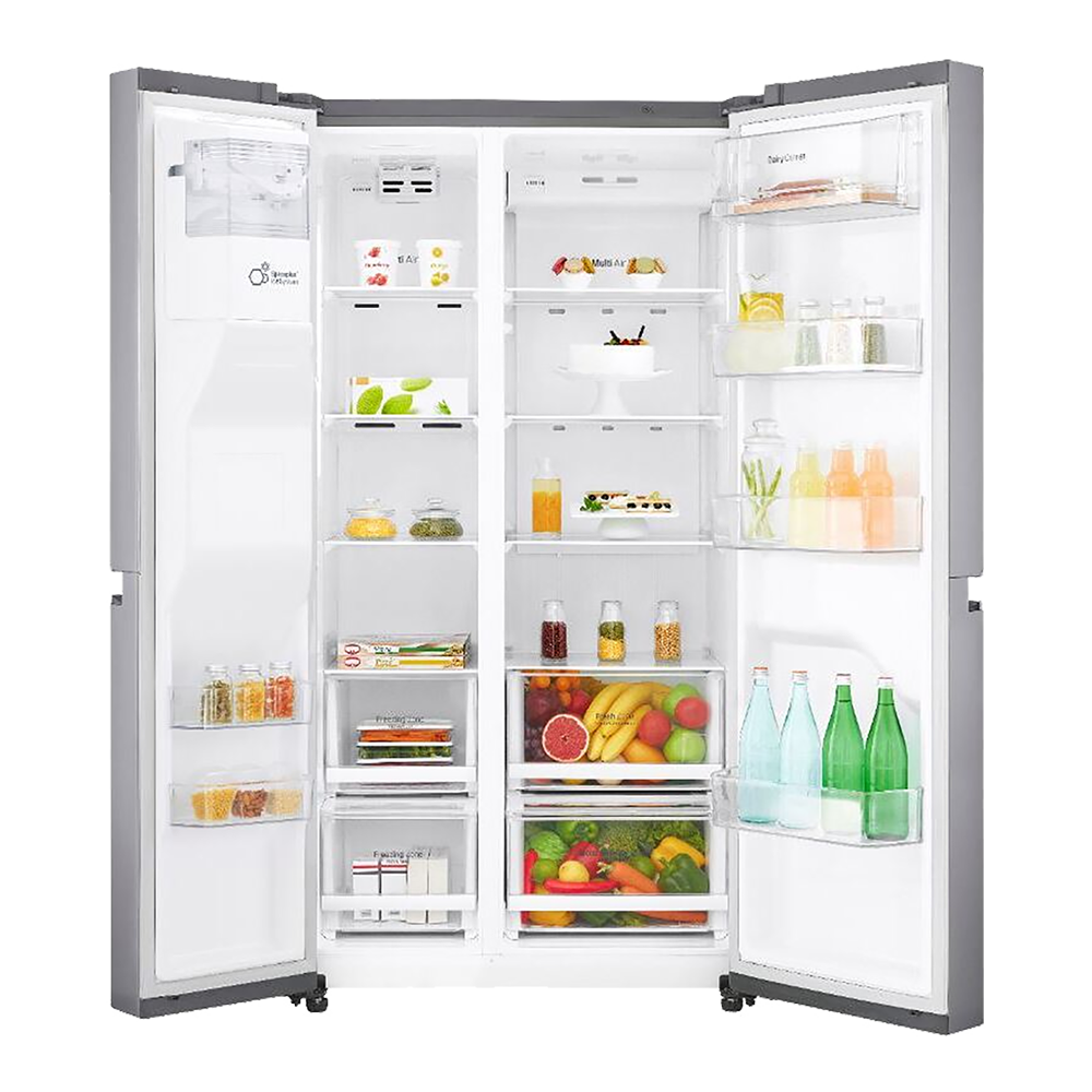 LG GSLV71PZTF US Style Side by Side Fridge Freezer in Silver Non Plumbed