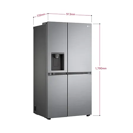 LG GSLV71PZTF US Style Side by Side Fridge Freezer in Silver Non Plumbed