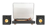 Mitchell Acoustics USTREAMGROOVE Turntable with Speakers - Black