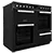 Montpellier MDFRC100K Dual Fuel Range Cooker in Black