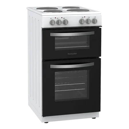 Montpellier MTCE50W 50cm Twin Cavity Electric Cooker in White