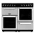 Montpellier MDFRC100X 100cm Dual Fuel Range Cooker in Inox