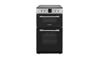 Montpellier MDOC50FS 50cm electric Ceramic cooker with Double Oven in Silver