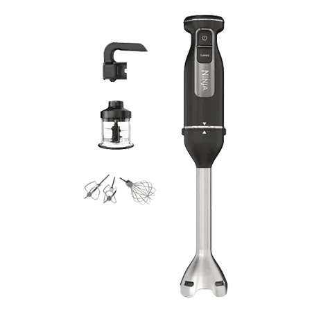 Ninja CI100UK 3-in-1 Hand Blender, Mixer & Chopper -Black