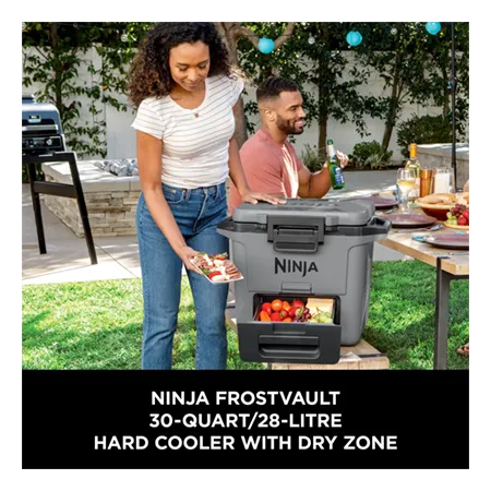 Ninja FB131UKGY FrostVault 30QT/28L Hard Cooler with Dry Zone