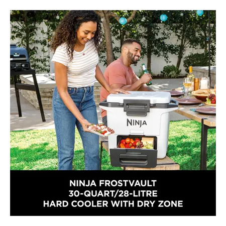 Ninja FB131UKWH FrostVault 30QT/28L Hard Cooler with Dry Zone