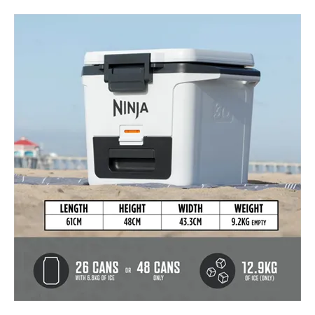 Ninja FB131UKWH FrostVault 30QT/28L Hard Cooler with Dry Zone