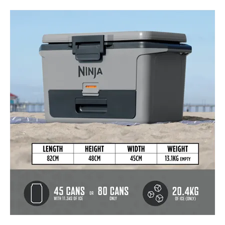 Ninja FB151UKGY FrostVault 50QT/47L Hard Cooler with Dry Zone