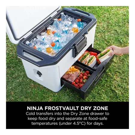 Ninja FB151UKWH FrostVault 50QT/47L Hard Cooler with Dry Zone