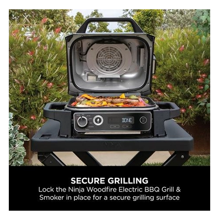 Ninja OG701UKGRSTDKIT Woodfire Electric BBQ Grill with Stand