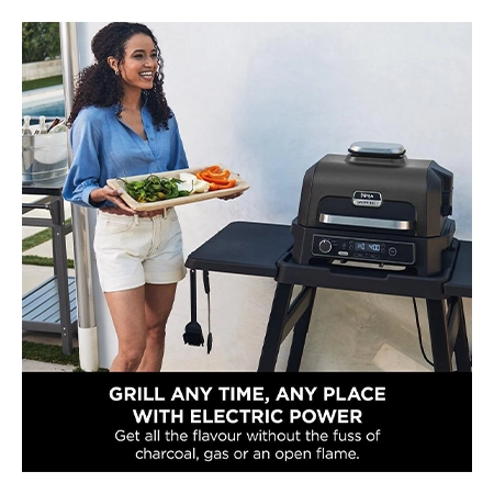 Ninja OG850UKKIT Pro XL Electric BBQ Grill & Smoker with Cover