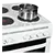 NordMende CSE514WH 50cm Single Cavity Electric Cooker With Solid Plate Hob in White