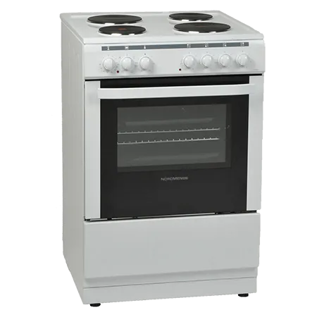 NordMende CSE63WH 60cm Single Cavity Electric Cooker With Solid Plate Hob in  White