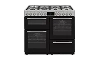NordMende CSG100IX 100cm Dual Fuel Twin Cavity Range Cooker Stainless Steel