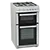 NordMende CTG52WH 50cm FreestandingTwin Cavity Gas Cooker in white