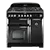 RANGEmaster CDL90DFFCB Classic Deluxe Charcoal Black with Brass Trim 90cm Dual Fuel Range Cooker