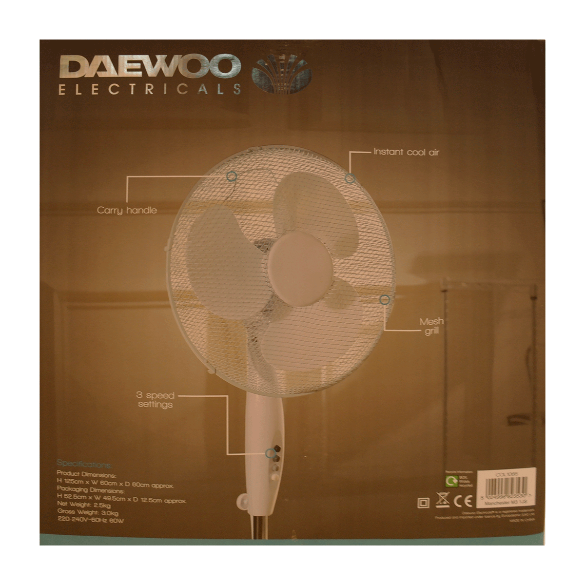 RGB Daewoo pedestal fan, Daewoo pedestal fan