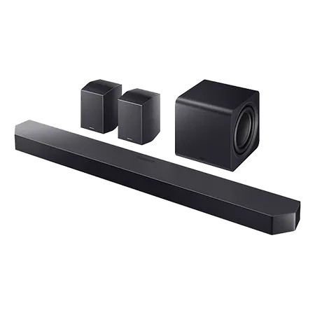 SAMSUNG HWQ990F 11.1.4ch Q-Series Soundbar with Subwoofer & Rear Speakers - Titan Black SAMSUNG HWQ990F 11.1.4ch Q-Series Soundbar with Subwoofer & Rear Speakers - Titan Black