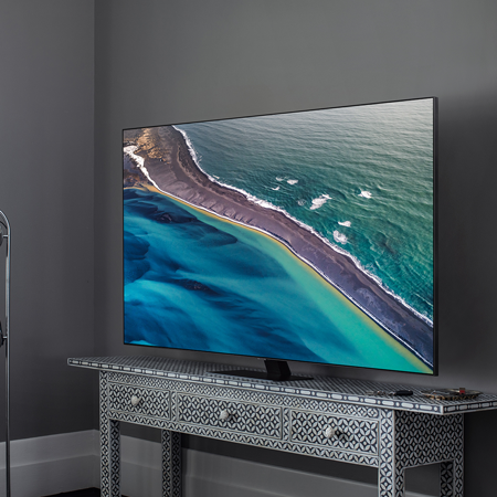 SAMSUNG QE55Q80T, 55 inch Smart Ultra HD 4K QLED TV Carbon SIlver ...