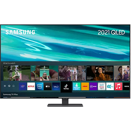 SAMSUNG QE75Q80A 75" QLED UHD 4K TV Black with Freeview