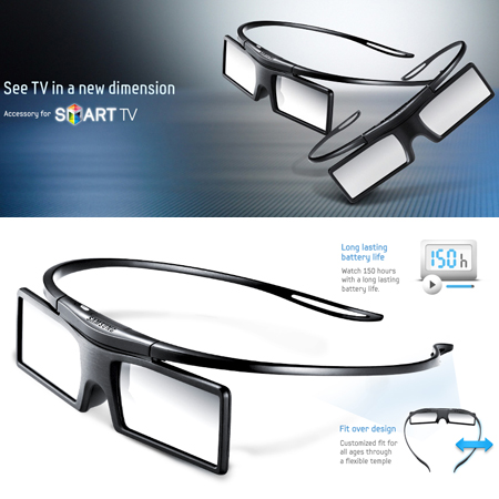 SAMSUNG SSGP41002XC Twin Pack Fit Over Design 3D Glasses