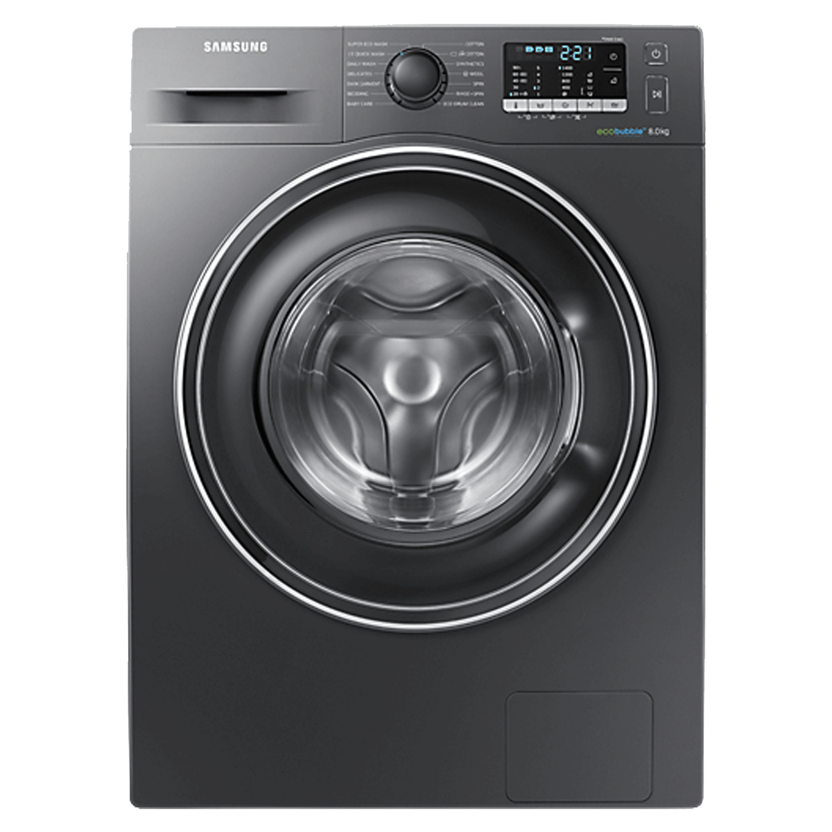 SAMSUNG WW80J5555EX, 8kg Washing Machine with 1400 RPM Spin Speed ...