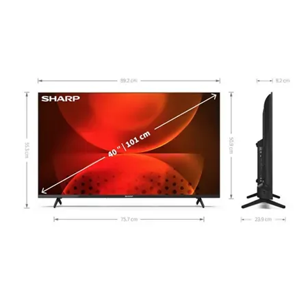 SHARP 2T-C40FH2KL2AB 40" Full HD LED Android Smart TV Chromecast