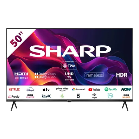 SHARP 4T-C50GK4245KB 50" 4K UHD Frameless Smart TiVo TV