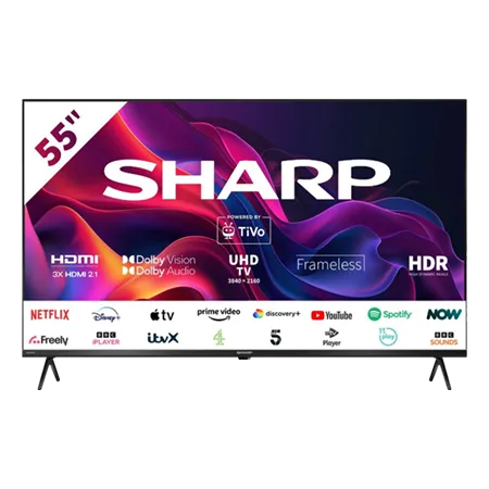 SHARP 4T-C55GK4245KB 55" 4K UHD Frameless Smart Tivo TV