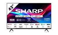 SHARP 2T-C43GJ2225K 43" 4K UHD Frameless Smart Roku TV