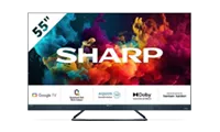 SHARP 4T-C55FQ5KM2KG 55" 4K UHD Quantum Dot Frameless Smart Google TV