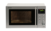 SHARP R28STM Freestanding Compact 800W Microwave Oven with Touch Controls in Stainless Steel 