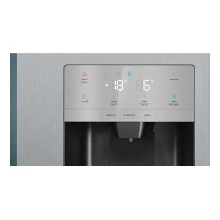 SIEMENS KA93GAIDP American side by side in Brushed steel anti-fingerprint noFrost and Plumbed