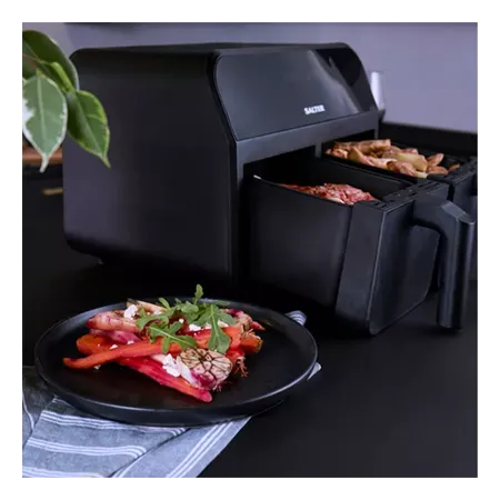 Salter EK4750BLKNV2F DUAL AIR FRYER PRO BLACK with  8 LITRE CAPACITY