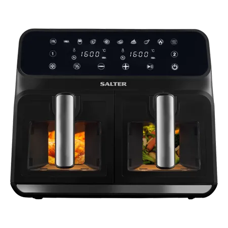 Salter EK5196GW 7.6L DUAL AIR  FRYER - GLASS WINDOW