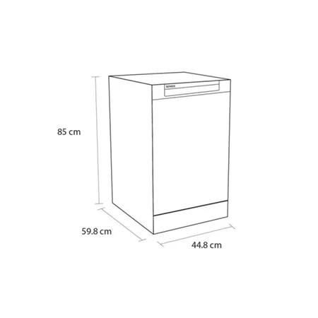 Sensis DWF0110SLEW 10 Place Settings Freestanding Slimline Dishwasher - White