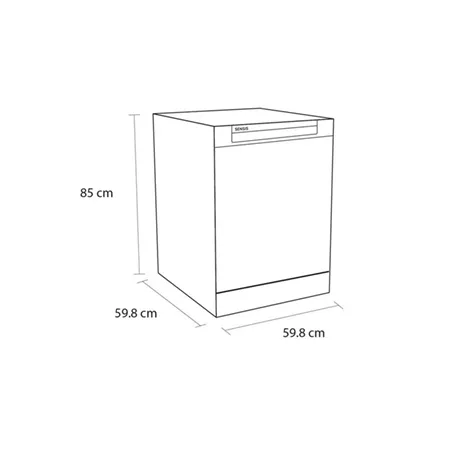 Sensis DWF0114FSDW 14 Place Settings Freestanding Dishwasher - White