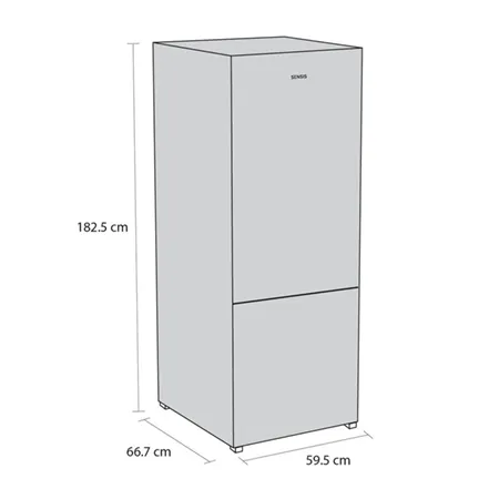 Sensis RFCMF0160ES 59.5cm 60/40 Total No Frost Fridge Freezer - Silver