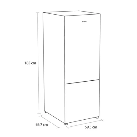 Sensis RFCMF0160EW 59.5cm Fridge Freezer - White